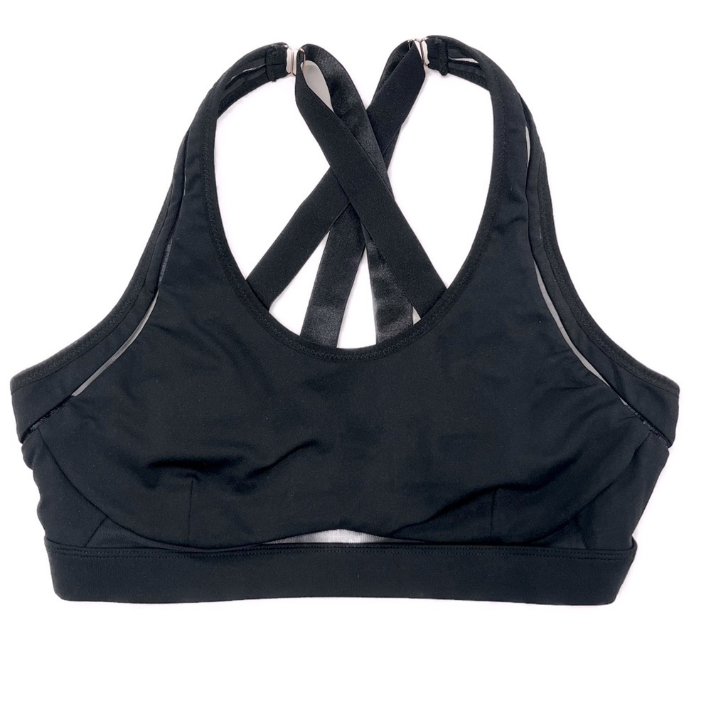 Fabletics Strappy Mesh Sports Bra Sz L